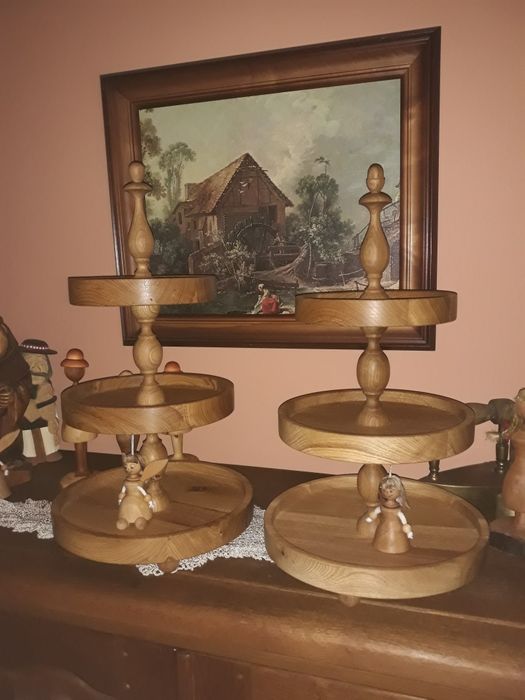 Patera etażerka drewniana
