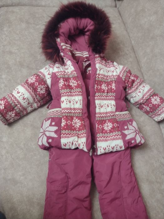 Теплый зимний комбинезон для девочки