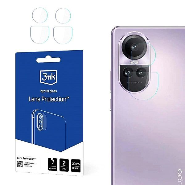 Szkło na aparat 3mk Lens Protection™ hybrydowe na Oppo Reno 10 (cph253