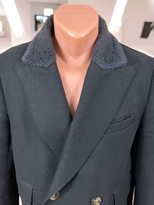 Carven roz. 50 męski krótki płaszcz dwurzędowy bosmanka