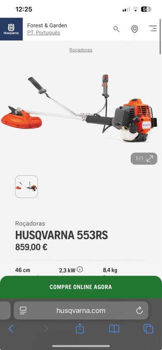 Roçadora Husqvarna 553RS como nova