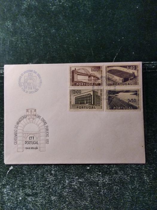 1952 FDC 1° Centenário Do Ministério Das Obras Públicas MNH **