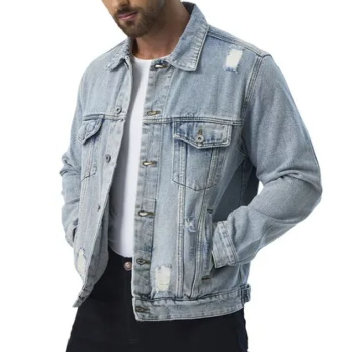 Джинсова куртка оверсайз 44-46р