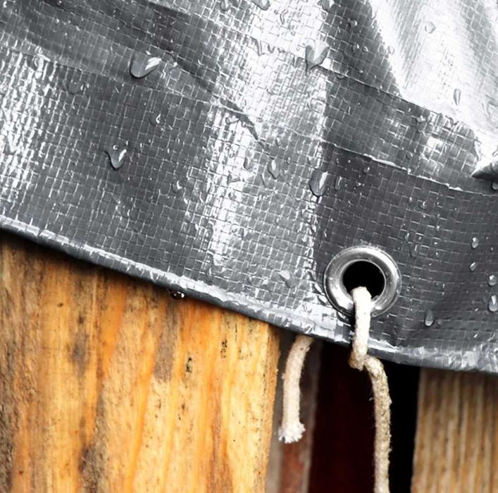 Plandeka GRUBA WZMACNIANA Wodoszczelna 260g UV+ MOCNA PŁACHTA Ochronna