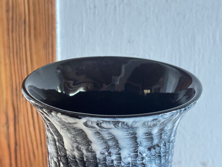 Stary Flakon Wazon ceramiczny Brabancja zaciekowy wzór retro PRL