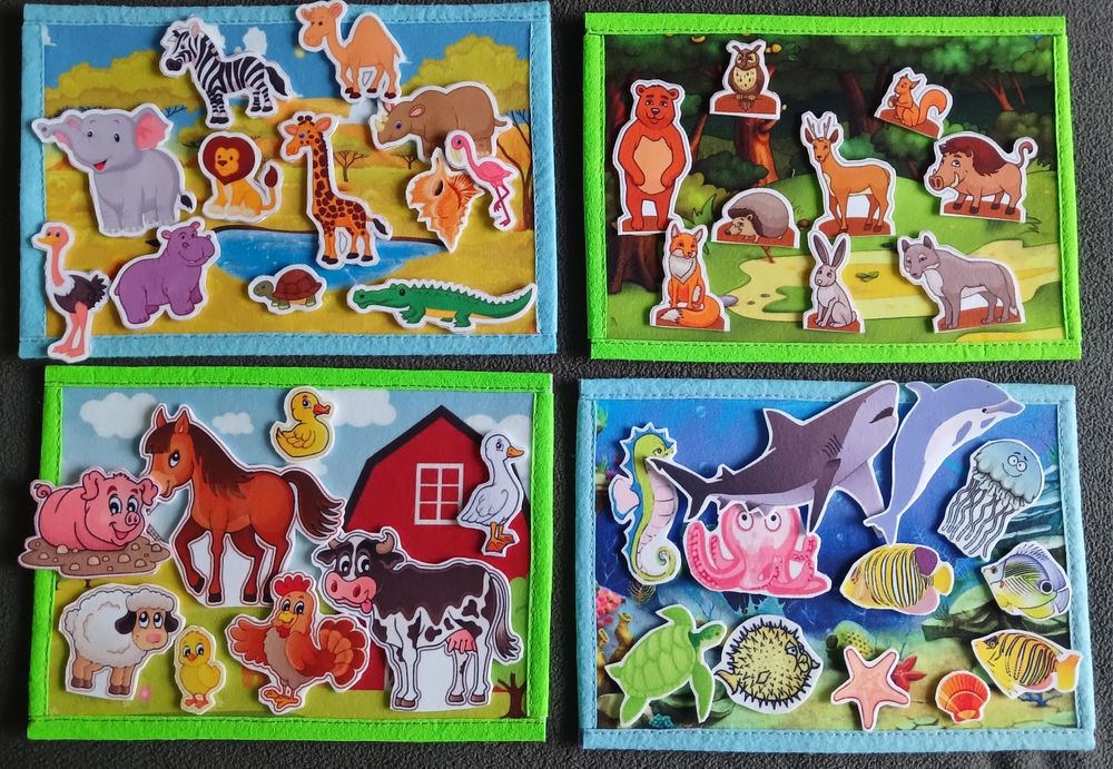 Розвиваючі іграшки з фетру, ігри на ліпучках,  для розвитку моторики
