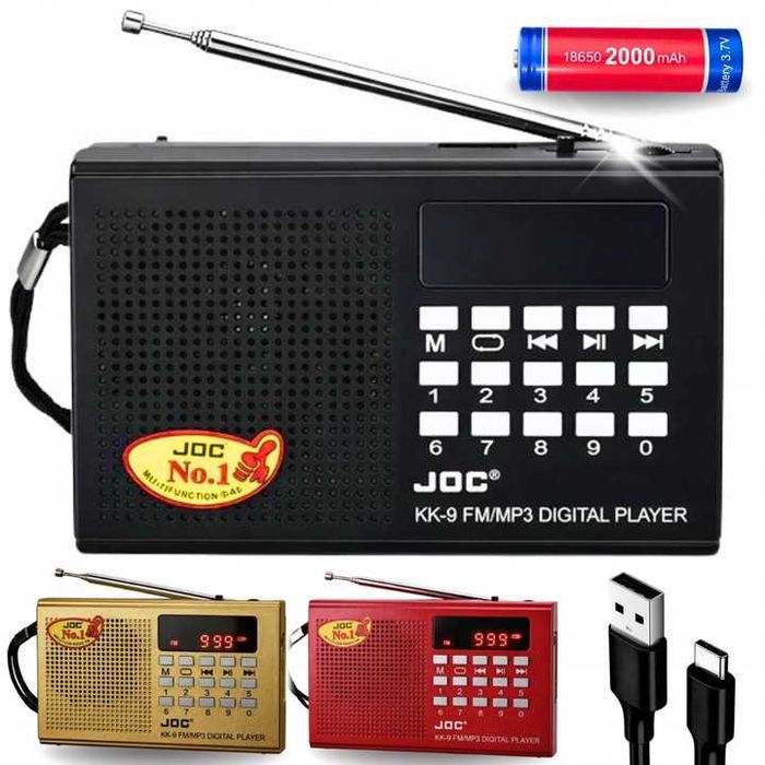 MINI RADIO KIESZONKOWE JOC  Akumulatorowe Przenośne usb bluetooth