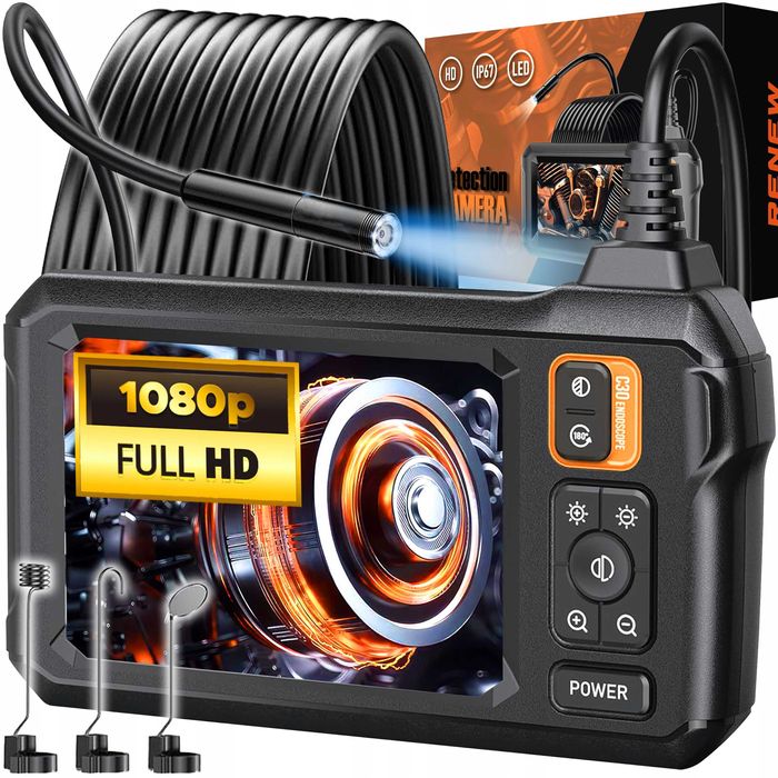 Endoskop Warsztatowy Kamera Inspekcyjna Full HD 5M LED IPS