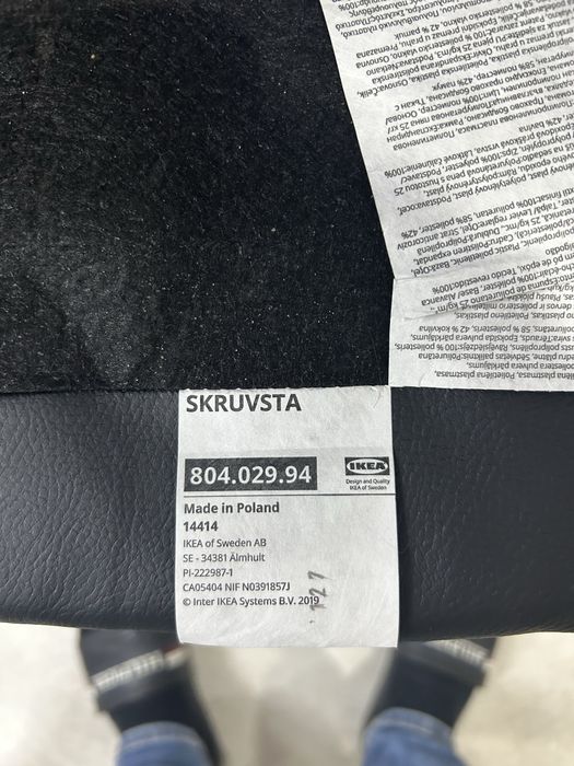 Fotel Skruvsta obrotowy czarny