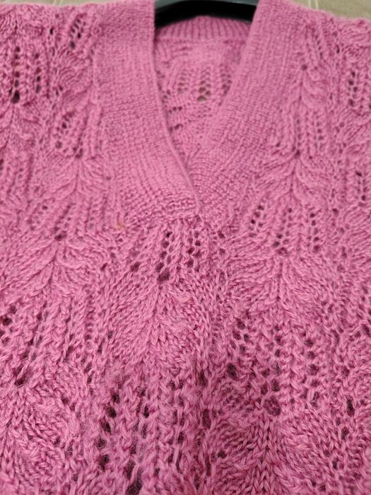 Джемпер женский мохеровый новый объёмная ажурная вязка
