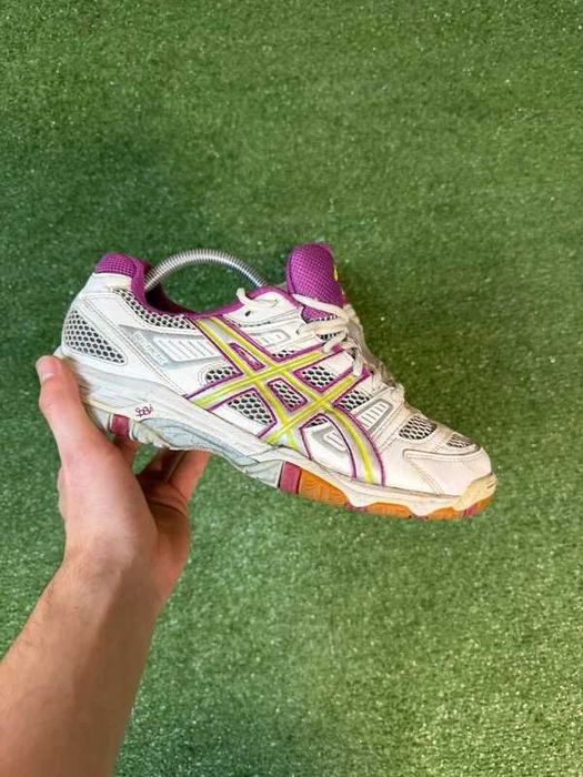 Halówki siatkówka Asics Gel-Tactic białe fioletowe 42 26.5 cm