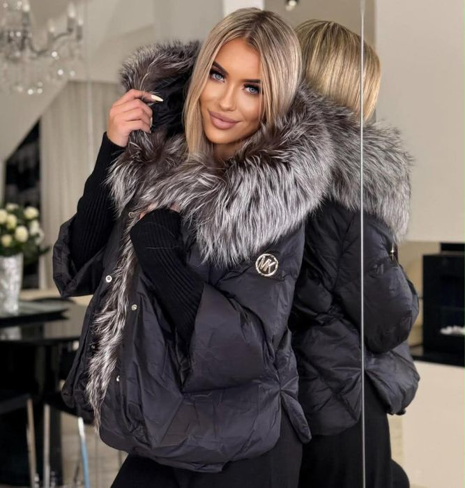 Kurtki z futerkiem z lisa naturalny duży wybór Tomaszów Mazowiecki