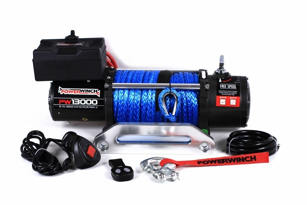 Лебедка PowerWinch k 8000 sr-12v с синтетическим тросом