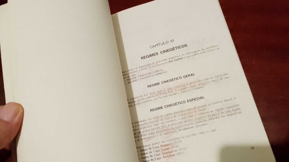 Carta de Caçador, Manual para Exame 1994