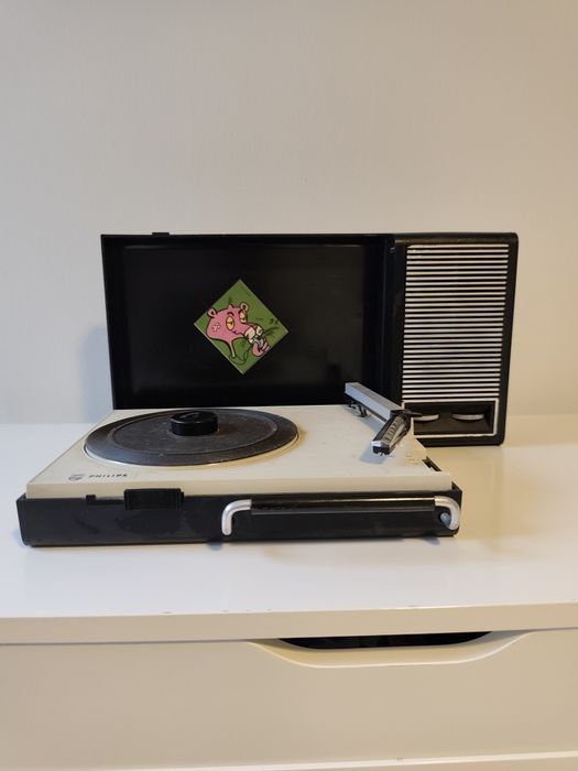 Leitor de vinil portátil Philipps para peças ou reparação