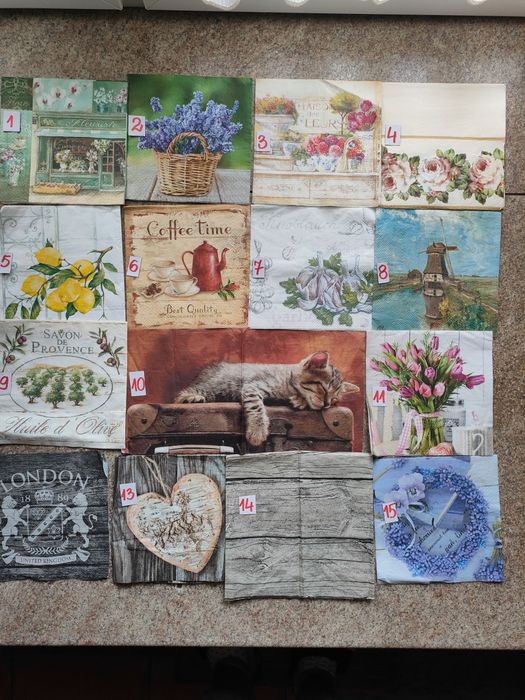 Serwetki papierowe decoupage