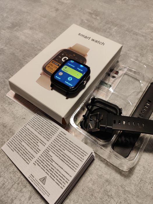 SmartWatch Nowy Czarny Rozmowy, kalkulator, krokomierz, itd
