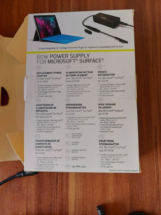 Carregador Microsoft Surface