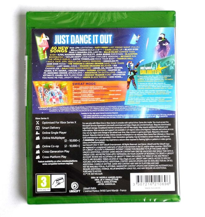 JUST DANCE 2022 XBOX ONE Gra DVD TANIEC MUZYKA Zabaw n Prezent dziecka