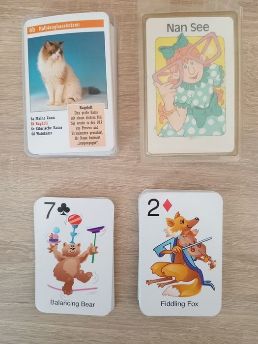 Ігри дітям,  Карти із котами усіх порід, звірів-циркачів, героїв книг