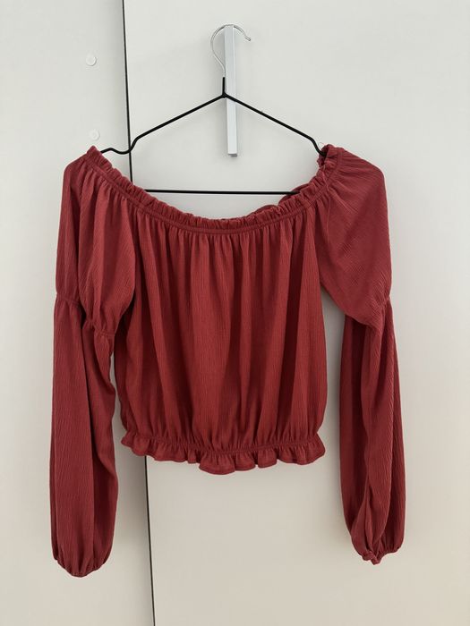 Bluzka hiszpanka do pępka roz S Bershka NOWA