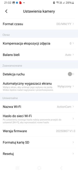 Kamerka videorejestrator wifi wideorejestrator