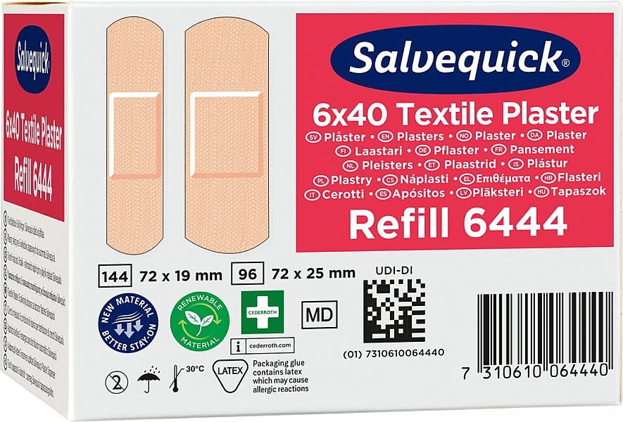 Plastry tekstylne Cederroth Salvequick, 40 szt.