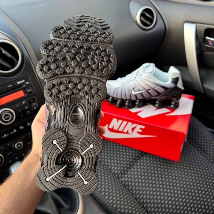 Чоловічі кросівки найк шокс чорно білі Nike Shox TL Black Grey white