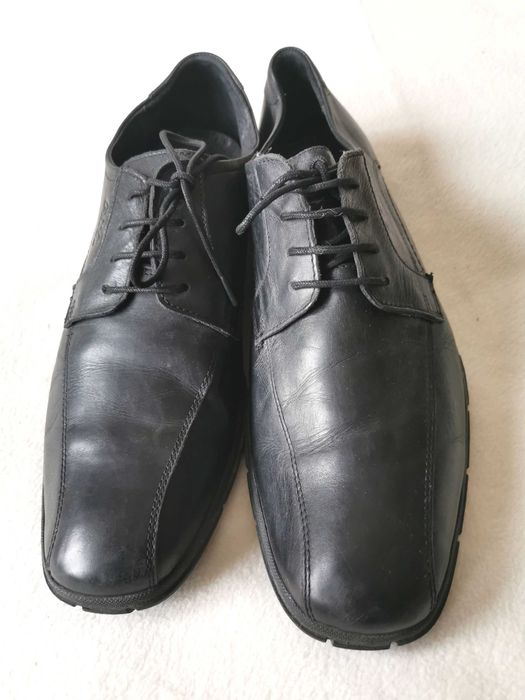 Czarne buty półbuty eleganckie męskie 45