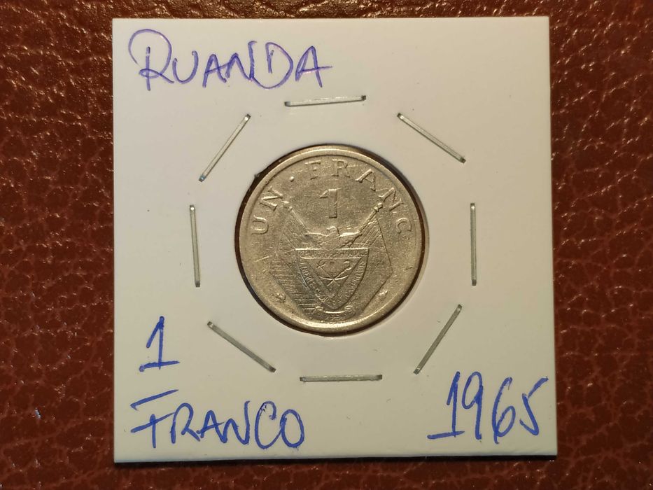 Ruanda - moeda de 1 franco de 1965