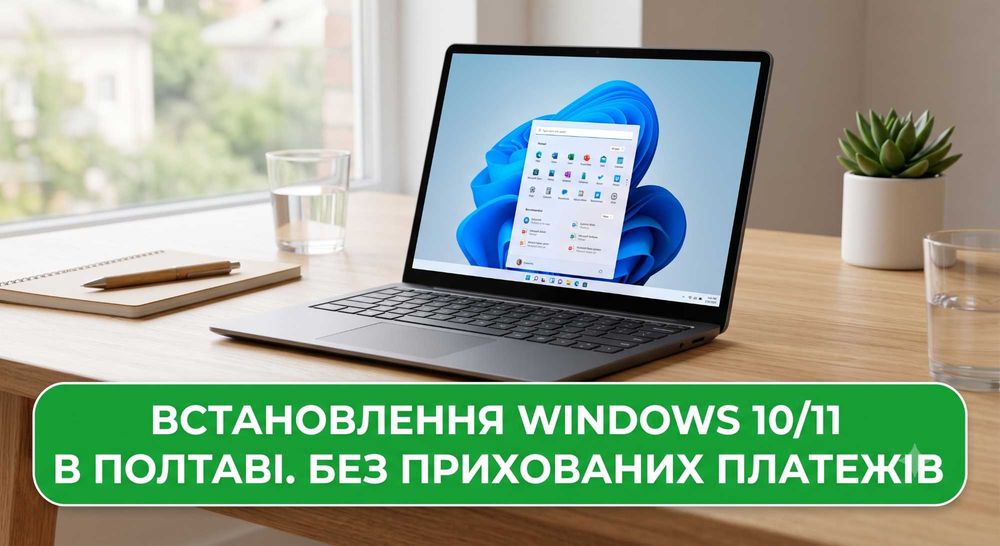 Встановлення Windows 10 / 11 Полтава • Установка Віндовс • Налаштування