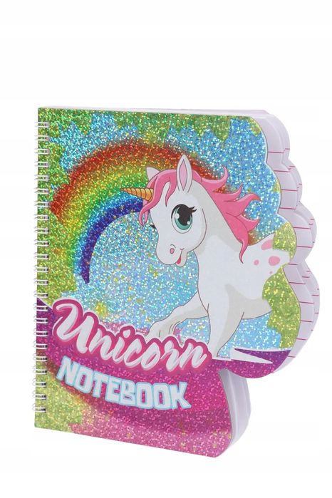 Brokatowy Notes Konik Jednorożec Pamiętnik Na Zapiski Unicorn 5954. Adar. Nowy Produkt