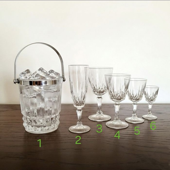 Serviço de Cristal Francês Cristal d'Arques de 50 Peças, anos 70