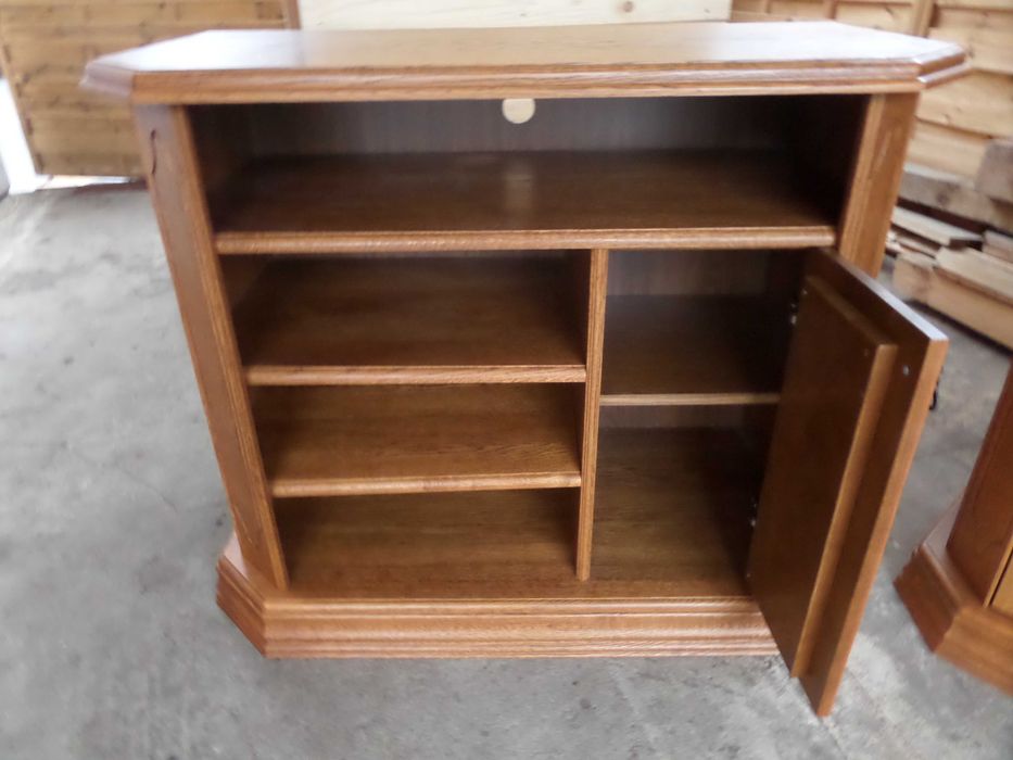 dębowy zestaw  narożna witryna  komoDA stan bdb DOWÓZ WYSYŁKA