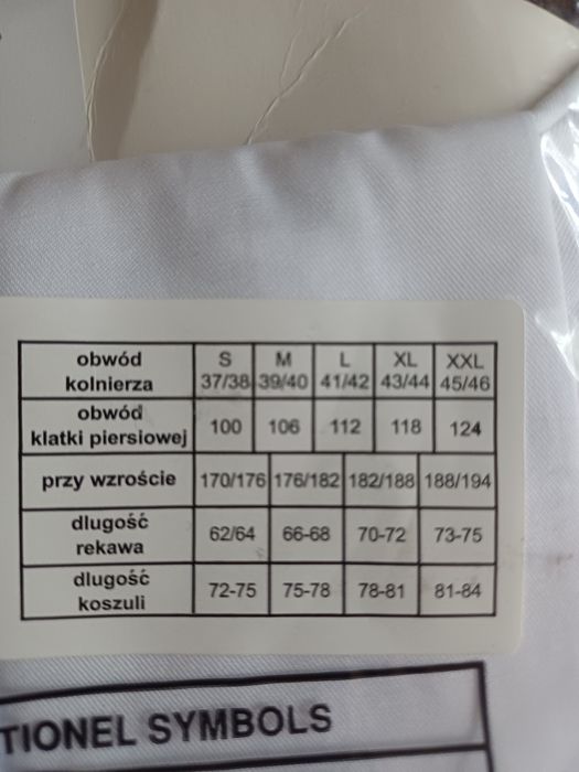 Koszula męska ,długi rękaw  XL  170/176