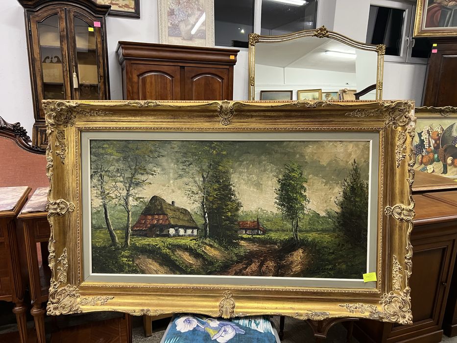 Obraz malowany na płótnie/w złotej ramie/Raty