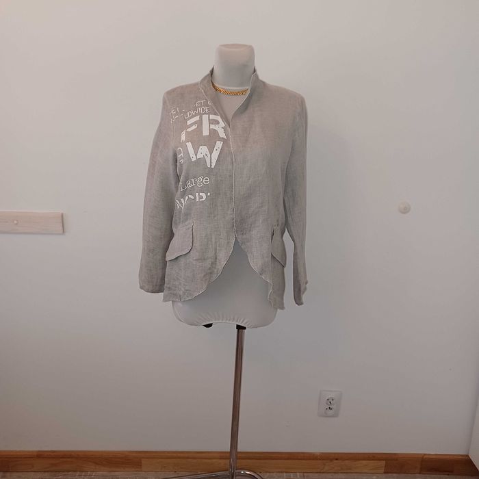 100% len narzutka żakiet szaraczek na lato dla M/L