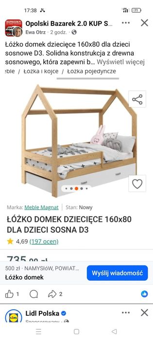 Łóżko domek stan bardzo dobry