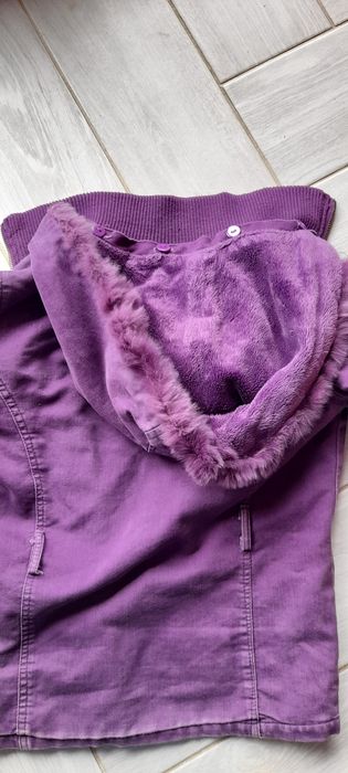 Casaco menina muito quentinho roxo 10 anos