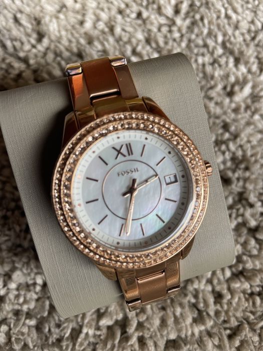 Relogio fossil rosa gold