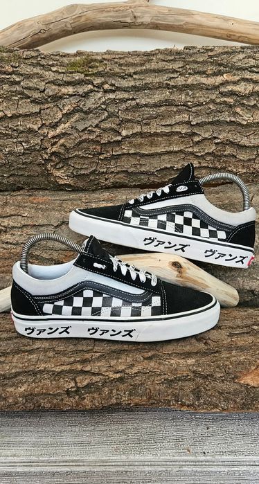 Trampki damskie Vans Old Skool japanese czarne kratka zamszowe 38 39