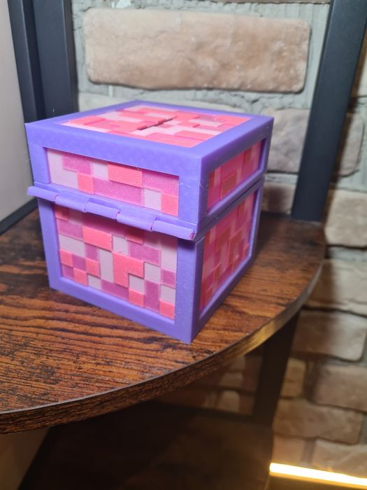 Skrzynia,chest, pudełko  minecraft skarbonka