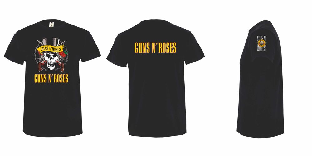 T-shits Pretas GUNS N ROSES