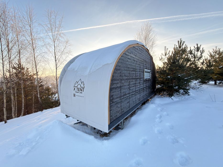 Glamping, domek  mobilny, modułowy, holenderski, tiny house