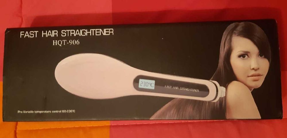 Fast Hair Straghtener HQT-906 - Escova de Alisamento Elétrica