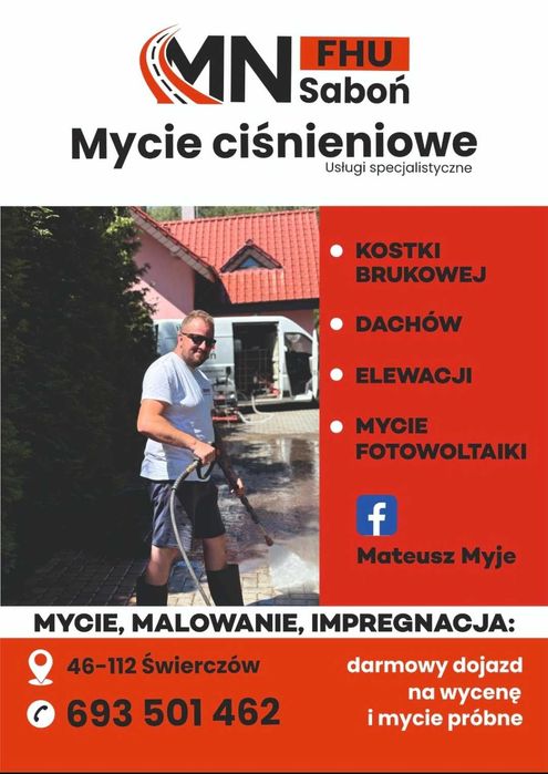 Mycie i Malowanie kostki brukowej elewacji dachów fotowoltaiki