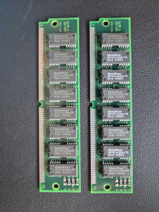 Goldstar E114072' 4MB Memory 72pin simm 70ns (lote de 2)