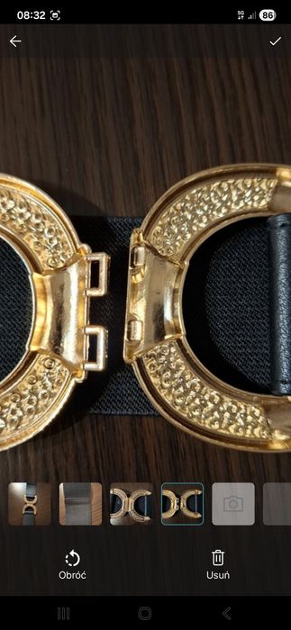 Pasek damski czarny.