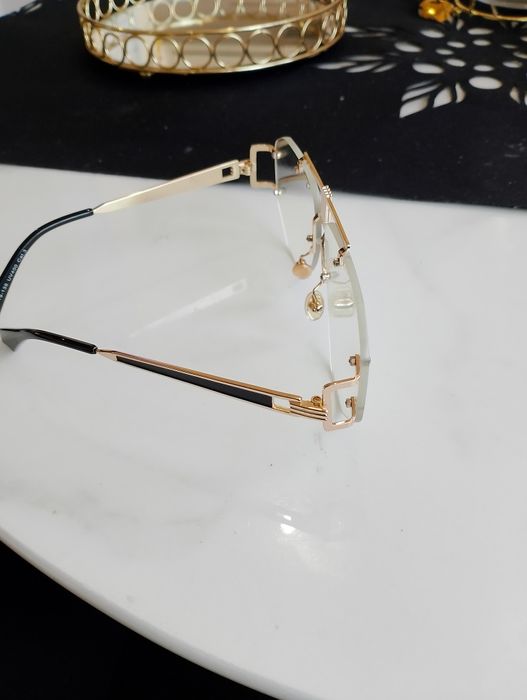 Taniej Nowe ozdobne okulary uniseks zerówki z z filtrem UV