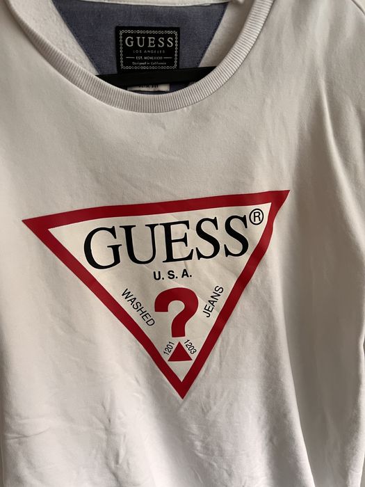 Biala meska bluza guess L